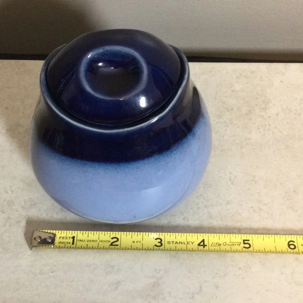 NWT Sango Nova Blue Ceramic Sugar Jar